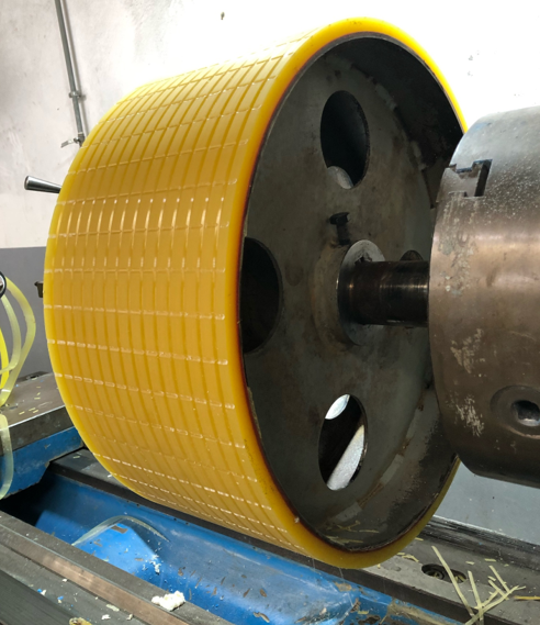 Confection de roues d’entrainement pour convoyeur en polyuréthane